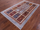 Tree Of Life Persian Hand Knotted Wool Rug - 5' 4" X 8' 5" - Golden Nile
