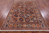 Turkmen Ersari Handmade Wool Rug - 5' 10" X 7' 7" - Golden Nile