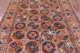 Turkmen Ersari Handmade Wool Rug - 5' 10" X 7' 7" - Golden Nile