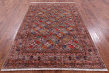 Turkmen Ersari Handmade Wool Rug - 5' 7" X 8' 1" - Golden Nile