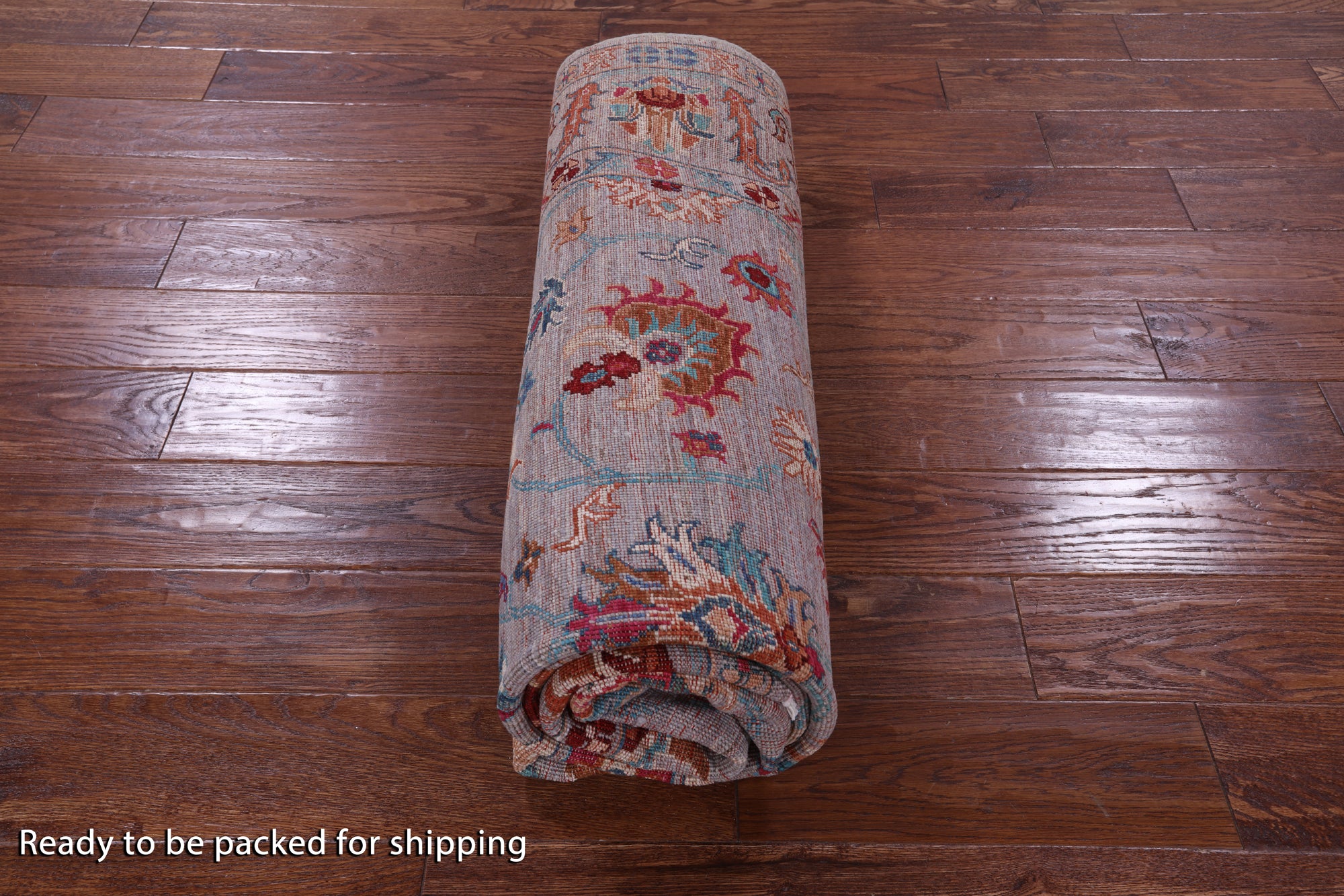 Grey Peshawar Hand Knotted Wool Rug - 5' 8" X 8' 6" - Golden Nile