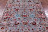 Grey Peshawar Hand Knotted Wool Rug - 5' 8" X 8' 6" - Golden Nile