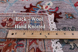 Grey Peshawar Hand Knotted Wool Rug - 5' 8" X 8' 6" - Golden Nile
