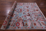 Grey Peshawar Hand Knotted Wool Rug - 5' 8" X 8' 6" - Golden Nile