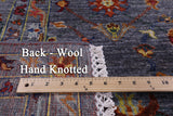 Grey Peshawar Hand Knotted Wool Rug - 6' 8" X 9' 9" - Golden Nile