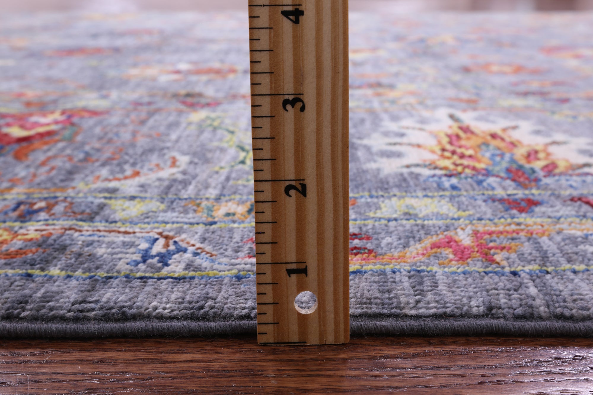 Grey Peshawar Hand Knotted Wool Rug - 6' 8" X 9' 9" - Golden Nile