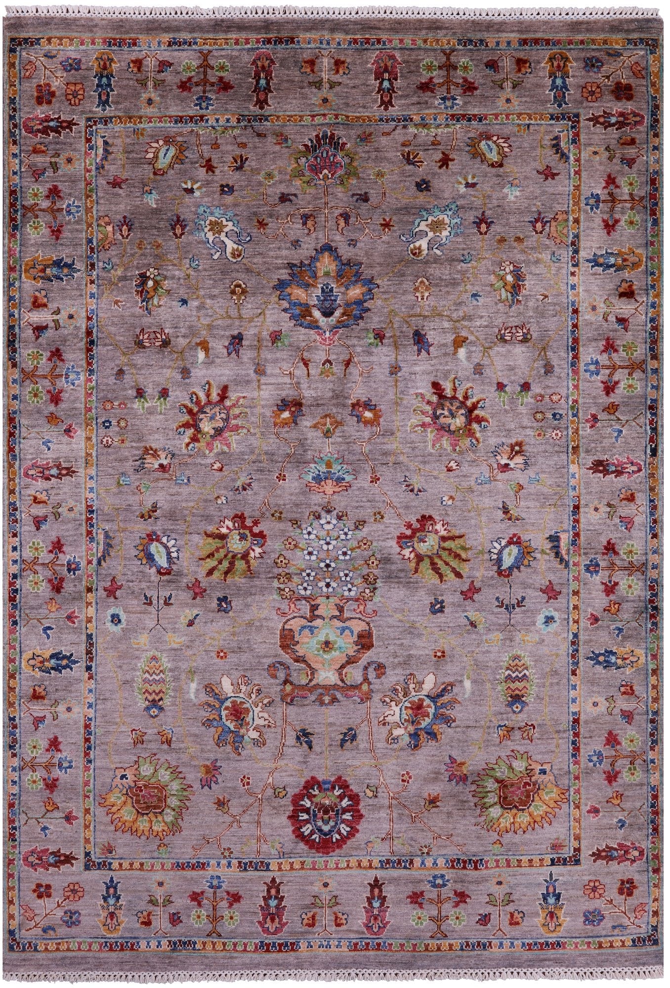 Peshawar Handmade Wool Rug - 5' 9" X 8' 2" - Golden Nile