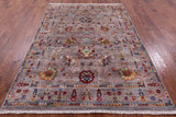 Peshawar Handmade Wool Rug - 5' 9" X 8' 2" - Golden Nile