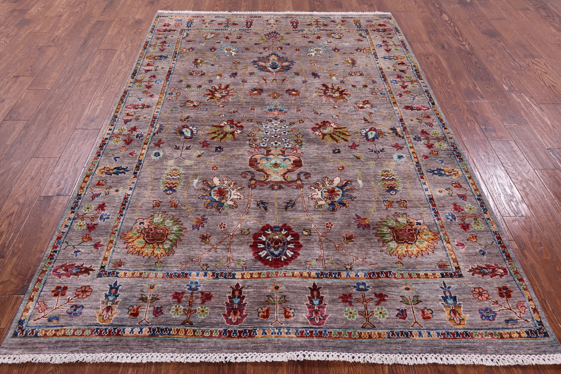 Peshawar Handmade Wool Rug - 5' 9" X 8' 2" - Golden Nile