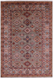 Super Kazak Handmade Wool Rug - 6' 0" X 8' 6" - Golden Nile