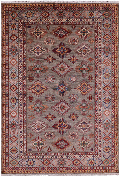 Super Kazak Handmade Wool Rug - 6' 0" X 8' 6" - Golden Nile