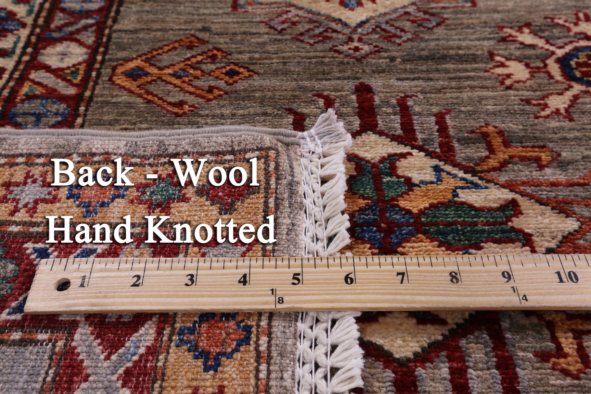 Super Kazak Handmade Wool Rug - 6' 0" X 8' 6" - Golden Nile