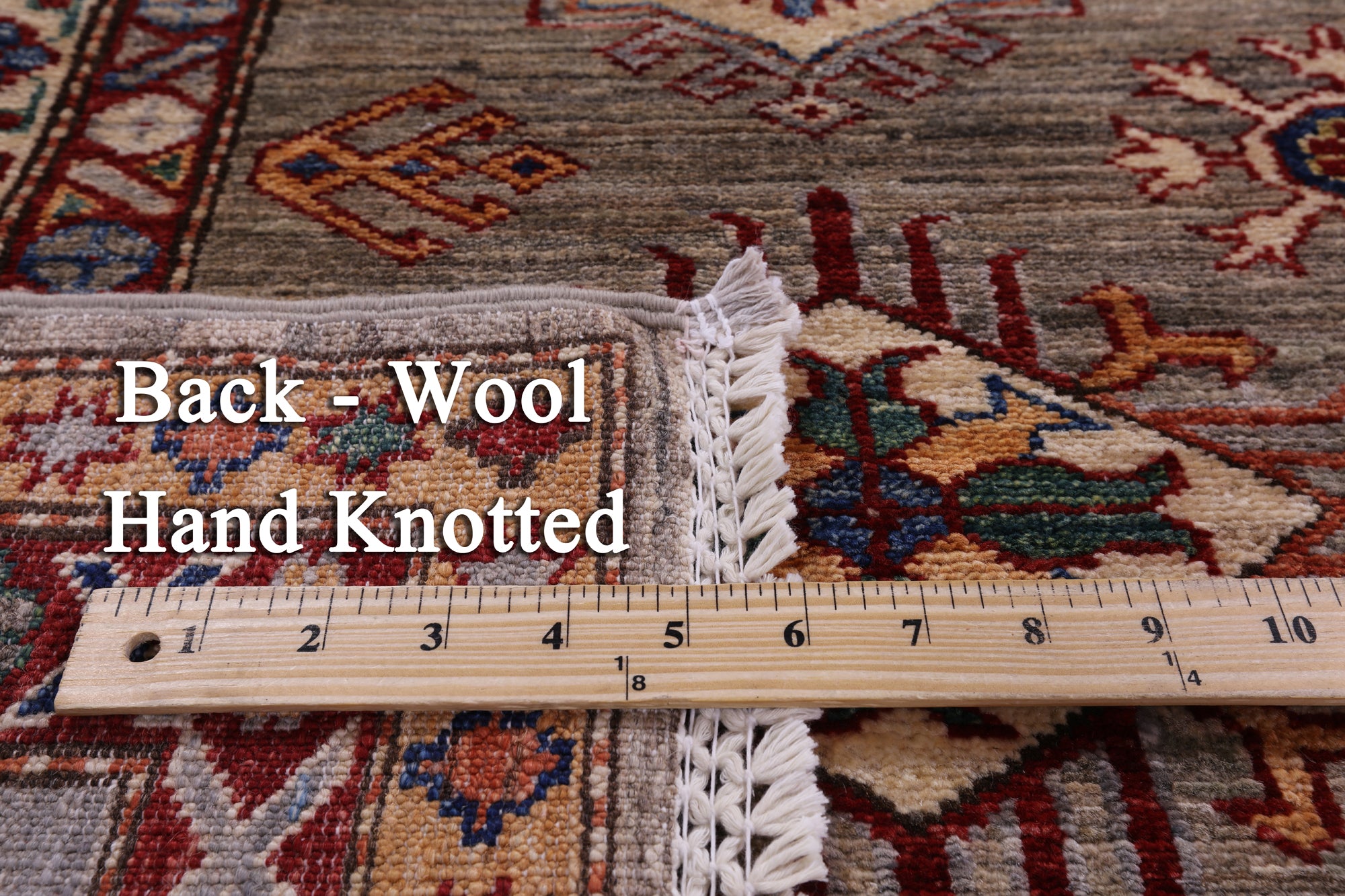 Super Kazak Handmade Wool Rug - 6' 0" X 8' 6" - Golden Nile