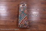 Green Super Kazak Hand Knotted Wool Rug - 5' 10" X 8' 9" - Golden Nile