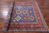 Blue Super Kazak Handmade Wool Rug - 5' 10" X 8' 7" - Golden Nile