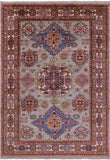 Super Kazak Hand Knotted Wool Rug - 5' 5" X 7' 8" - Golden Nile