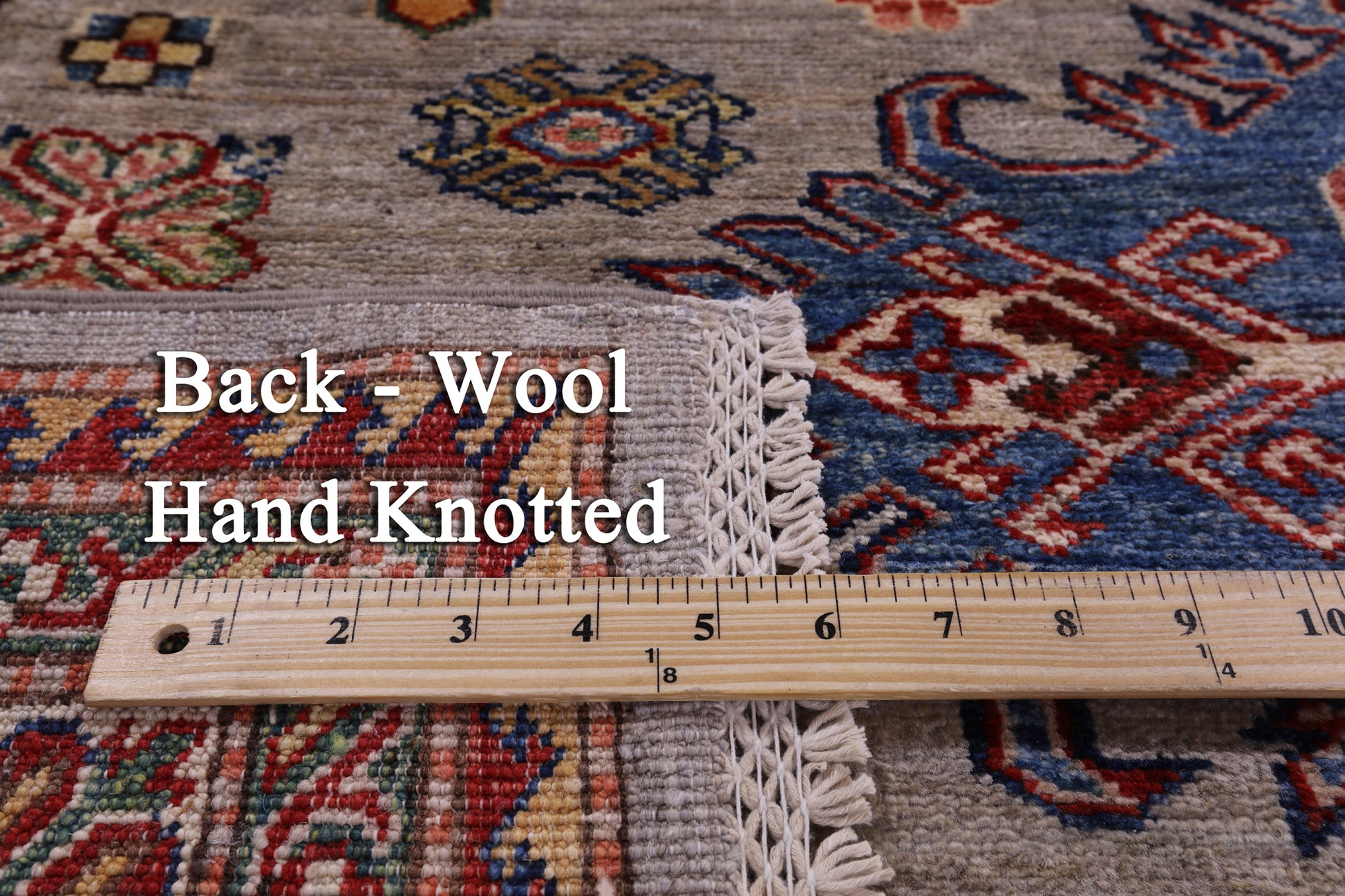 Super Kazak Hand Knotted Wool Rug - 5' 5" X 7' 8" - Golden Nile