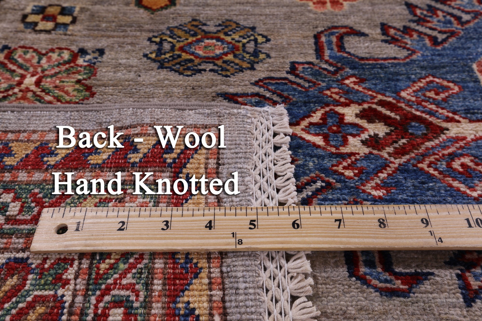 Super Kazak Hand Knotted Wool Rug - 5' 5" X 7' 8" - Golden Nile