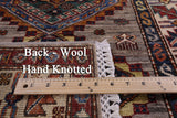 Super Kazak Hand Knotted Wool Runner Rug - 2' 7" X 9' 8" - Golden Nile