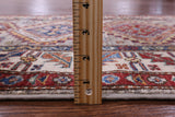Super Kazak Hand Knotted Wool Runner Rug - 2' 7" X 9' 8" - Golden Nile