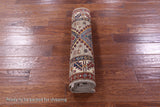 Super Kazak Hand Knotted Wool Runner Rug - 2' 7" X 9' 8" - Golden Nile