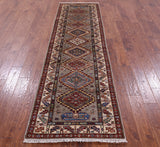 Super Kazak Handmade Wool Runner Rug - 2' 8" X 9' 7" - Golden Nile