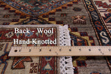 Super Kazak Handmade Wool Runner Rug - 2' 8" X 9' 7" - Golden Nile
