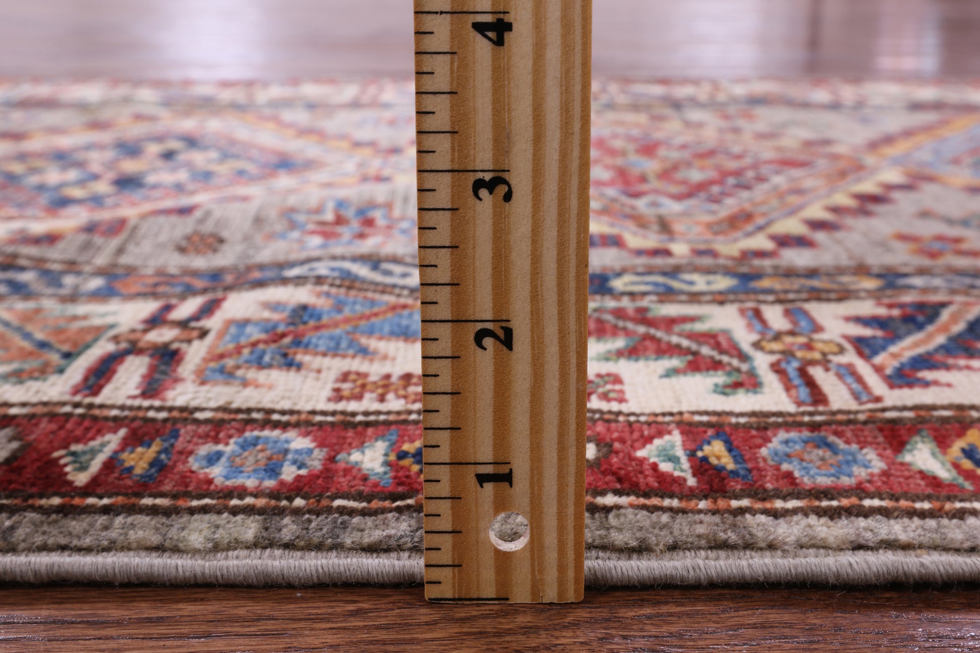 Super Kazak Handmade Wool Runner Rug - 2' 8" X 9' 7" - Golden Nile