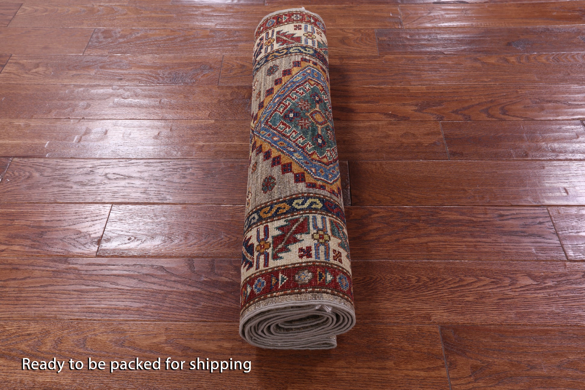 Super Kazak Handmade Wool Runner Rug - 2' 8" X 9' 7" - Golden Nile