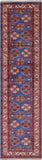 Blue Super Kazak Hand Knotted Wool Runner Rug - 2' 8" X 10' 1" - Golden Nile