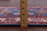 Blue Super Kazak Hand Knotted Wool Runner Rug - 2' 8" X 10' 1" - Golden Nile