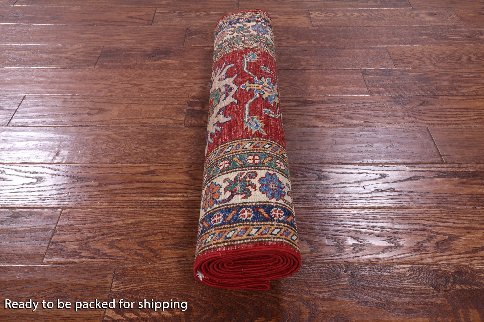 Red Super Kazak Hand Knotted Wool Runner Rug - 2' 8" X 9' 5" - Golden Nile