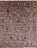 Tribal Persian Gabbeh Handmade Wool Rug - 9' 1" X 11' 11" - Golden Nile