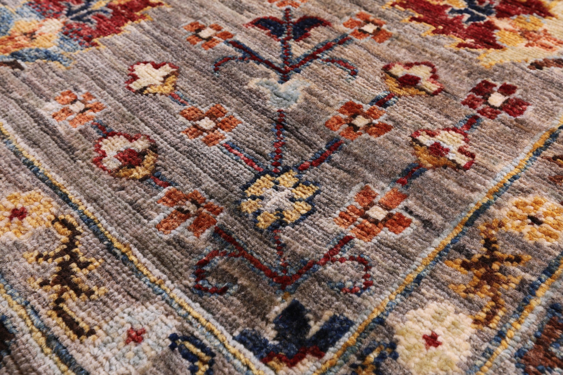 Tribal Persian Gabbeh Handmade Wool Rug - 9' 1" X 11' 11" - Golden Nile
