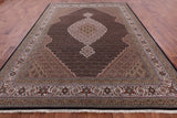 Black Bijar Hand Knotted Wool & Silk Rug - 8' 11" X 12' 2" - Golden Nile