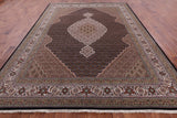 Black Bijar Hand Knotted Wool & Silk Rug - 8' 11" X 12' 2" - Golden Nile