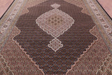 Black Bijar Hand Knotted Wool & Silk Rug - 8' 11" X 12' 2" - Golden Nile