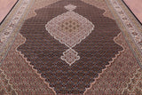 Black Bijar Hand Knotted Wool & Silk Rug - 8' 11" X 12' 2" - Golden Nile