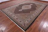 Black Bijar Hand Knotted Wool & Silk Rug - 8' 11" X 12' 2" - Golden Nile