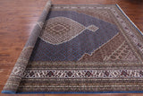 Blue Bijar Hand Knotted Wool & Silk Rug - 10' 3" X 14' 3" - Golden Nile
