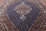 Blue Bijar Hand Knotted Wool & Silk Rug - 10' 3" X 14' 3" - Golden Nile
