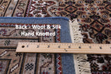 Blue Bijar Hand Knotted Wool & Silk Rug - 10' 3" X 14' 3" - Golden Nile