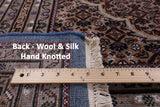 Blue Square Bijar Hand Knotted Wool & Silk Rug - 10' 0" X 10' 1" - Golden Nile