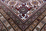 Blue Square Bijar Handmade Wool & Silk Rug - 8' 11" X 9' 1" - Golden Nile