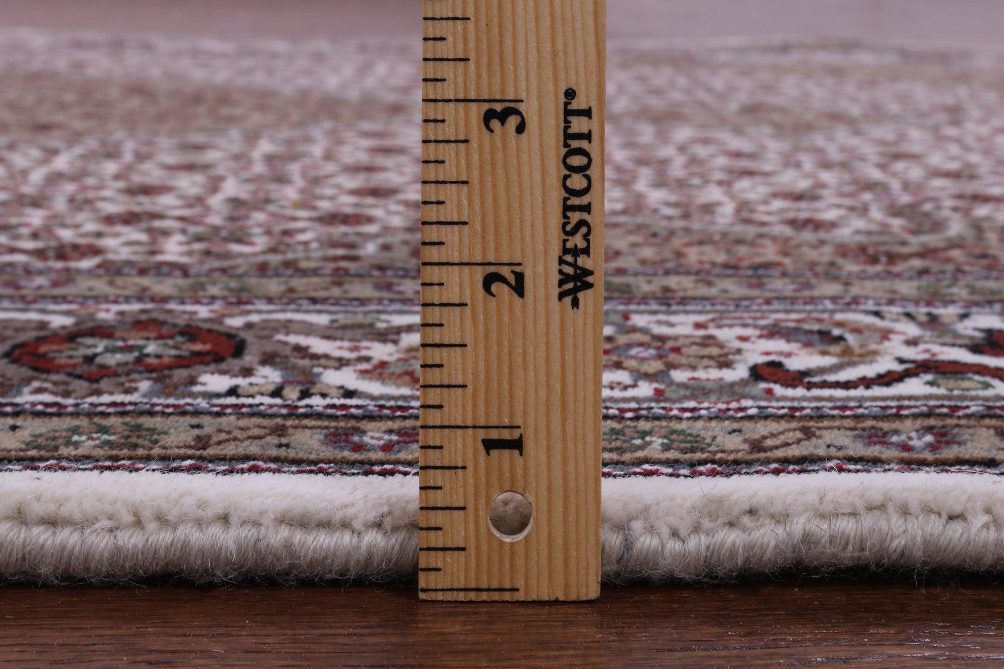 Ivory Bijar Hand Knotted Wool & Silk Rug - 4' 11" X 7' 0" - Golden Nile