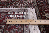 Ivory Bijar Hand Knotted Wool & Silk Runner Rug - 2' 7" X 10' 3" - Golden Nile