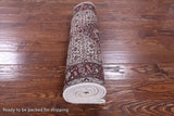 Ivory Bijar Hand Knotted Wool & Silk Runner Rug - 2' 7" X 10' 3" - Golden Nile