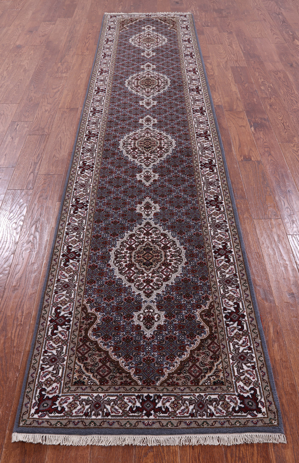 Bijar Hand Knotted Wool & Silk Runner Rug - 2' 8" X 12' 4" - Golden Nile