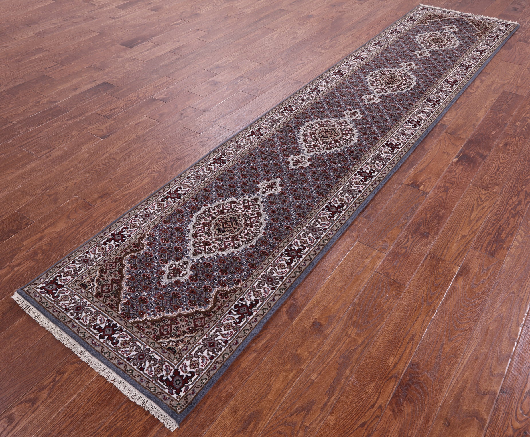 Bijar Hand Knotted Wool & Silk Runner Rug - 2' 8" X 12' 4" - Golden Nile