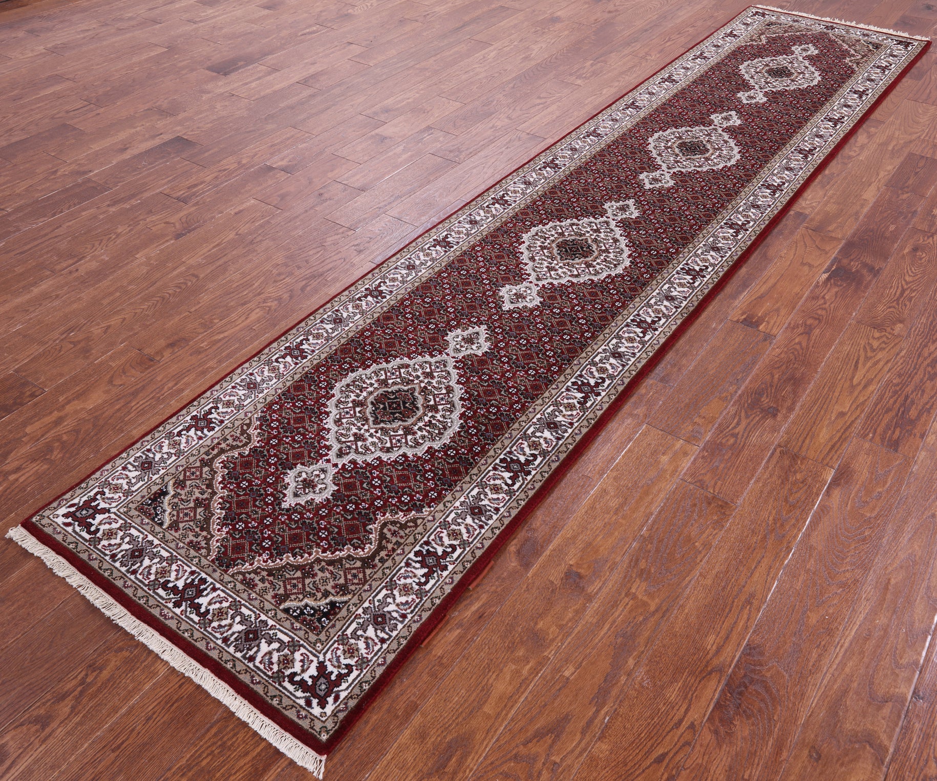 Bijar Hand Knotted Wool & Silk Runner Rug - 2' 7" X 12' 0" - Golden Nile